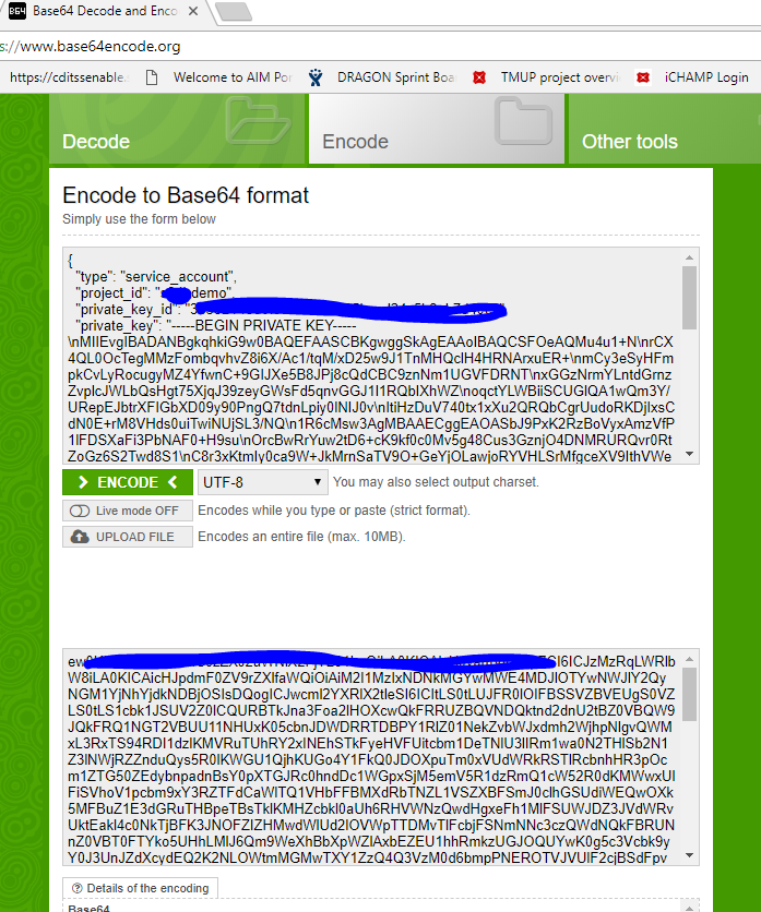 Download and format key to base64